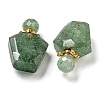 Faceted Natural Green Strawberry Quartz Pendants G-A225-01B-G-2