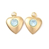 Brass Glass Charms KK-P340-09G-03-1