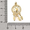 Brass Micro Pave Clear Cubic Zirconia Pendants KK-C263-22D-G-3