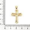 Brass Micro Pave Cubic Zirconia Pendants KK-U058-14G-3