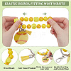 1Pc Printed Acrylic & Faux Suede Tassel Pendant & Wood Bead Keychains HJEW-SP0001-86B-5