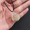 Natural Citrine Cage Pendant Necklace FIND-PW0020-03F-1