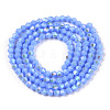 Opaque Solid Color Electroplate Glass Beads Strands EGLA-A039-P2mm-L19-3