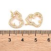 Brass Micro Pave Clear Cubic Zirconia Pendants KK-S389-07G-3