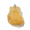 Raw Rough Natural Citrine Pendants G-A028-01G-2