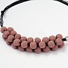 (Jewelry Parties Factory Sale)Lava Rock Beaded Necklaces NJEW-D204-02-2