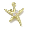 Alloy ABS Pearl Pendants PALLOY-F312-59G-1