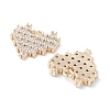 Brass Micro Pave Clear Cubic Zirconia Charms KK-F871-46G-2