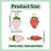 80Pcs 2 Colors Light Gold Plated Alloy Enamel Pendants ENAM-HY0001-49-2