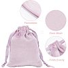 DELORIGIN 28Pcs 7 Colors Velvet Jewelry Drawstring Bags TP-DR0001-02A-6