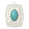 Dyed Synthetic Turquoise Big Pendants STAS-G374-05S-14-1