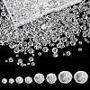 8 Strands 4 Size Transparent Glass Beads Strands EGLA-YW0003-10A-1