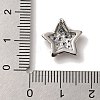 Rack Plating Brass Micro Pave Clear Cubic Zirconia Charm KK-U027-18P-3