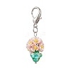 Resin & Glass Beaded Pendant Decorations HJEW-MZ00168-3