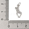 Rack Plating Brass & Clear Cubic Zirconia Pendants KK-S372-11P-3