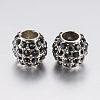 Alloy Rhinestone European Beads PALLOY-F200-03G-1