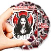 50Pcs Black and Red Gothic Skull Paper Stickers DIY-P085-10-4