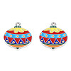 Rack Plating Alloy Enamel Pendants ENAM-N060-13P-2