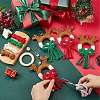 Christmas Theme DIY Handmade Woven Cotton Christmas Reindeer Keychain Making Kits DIY-SC0028-11-3