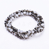 Electroplate Glass Faceted Rondelle Beads Strands EGLA-D020-8x5mm-04-3
