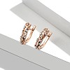 Brass Micro Pave Clear Cubic Zirconia Huggie Hoop Earrings EJEW-BB70467-2