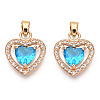 Faceted Glass Charms GLAA-S193-033-2