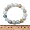 12MM Natural Aquamarine Round Beaded Stretch Bracelets for Women GG-CBA6C75-A01-12mm-5