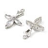 Brass Micro Pave Cubic Zirconia Pendants KK-C107-18B-P-2
