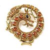 Alloy Rhinestone Lapel Pin Brooches RB-CBAE32B-02AG-1