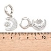 Brass Micro Pave Cubic Zirconia Hoop Dangle Earrings KK-CBA8324-05B-P-5