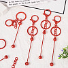 Spritewelry 5Pcs Alloy and Brass Bar Beadable Keychain for Jewelry Making DIY Crafts DIY-SW0001-15B-12