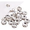 Silver Plated Brass Middle East Rhinestone Spacer Beads RB-PH0001-07S-NF-2