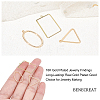 BENECREAT 30Pcs 3 Style Brass Pendants KK-BC0001-88G-3