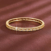 Brass Pave Full Clear Cubic Zirconia Number 2 Hinged Cuff Bangles for Women WGDF143-01-2