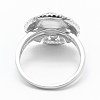 925 Sterling Silver Finger Ring Components STER-E060-88P-3