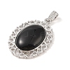 Natural Obsidian Pendants G-A226-03P-02-2