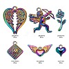 12Pcs 6 Style Alloy Pendants FIND-LS0001-36MC-3