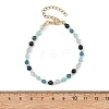 Natural Amazonite & Dyed Lapis Lazuli & Dyed White Jade & Apatite Faceted Round Beaded Bracelets BJEW-JB14142-4