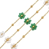 Glass & ABS Plastic Imitation Pearl Beaded Chains SA-CBAD321-02B-1