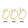 Flower Brass Micro Pave Cubic Zirconia Cup Peg Ring Settings KK-N274-31G-4