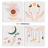 MAYJOYDIY US 1 Set PET Hollow Out Drawing Painting Stencils DIY-MA0001-90-1