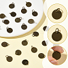 120Pcs Brass Stamping Blank Tag Charms KK-SC0007-27-3