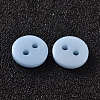 2-Hole Flat Round Resin Sewing Buttons for Costume Design BUTT-E119-18L-17-2
