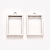 Rack Plating Alloy Photo Locket Pendants X-PALLOY-WH0068-03AS-1