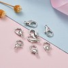 Platinum Plated Zinc Alloy Lobster Claw Clasps X-E103-P-NF-6