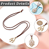 6Pcs 2 Styles Brass Bar Link Chains Macrame Pouch Empty Stone Holder for Pendant Necklace Making MAK-SC0001-40-6