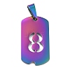 Ion Plating(IP) 304 Stainless Steel Pendants STAS-O127-A08-2