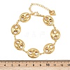 304 Stainless Steel Coffee Bean Link Chain Bracelets X-BJEW-D359-14B-G-4