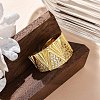 Brass Micro Pave Clear Cubic Zirconia Cuff Rings for Women RJEW-Q009-08G-4