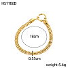 304 Stainless Steel Wheat Chain Bracelets STAS-OY012-92G-2